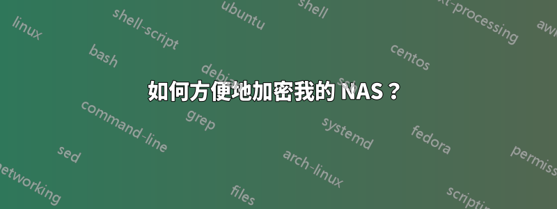 如何方便地加密我的 NAS？