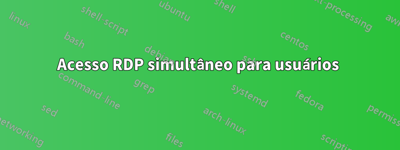 Acesso RDP simultâneo para usuários