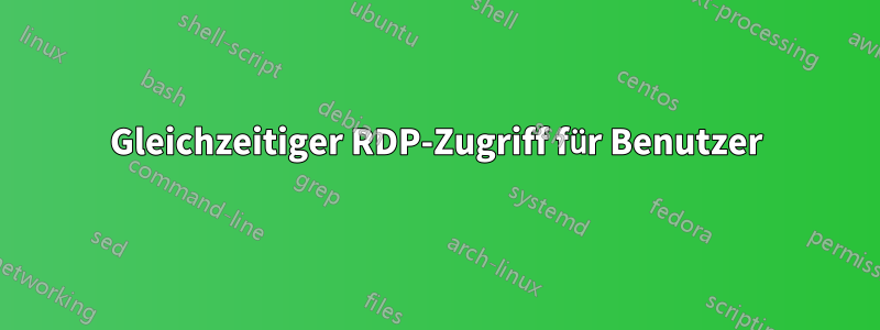 Gleichzeitiger RDP-Zugriff für Benutzer