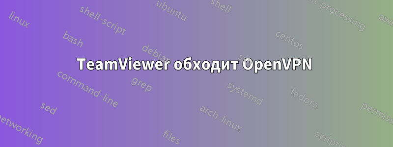 TeamViewer обходит OpenVPN