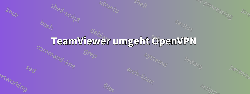 TeamViewer umgeht OpenVPN