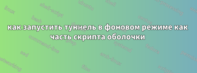 как запустить туннель в фоновом режиме как часть скрипта оболочки