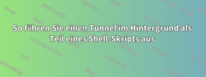 So führen Sie einen Tunnel im Hintergrund als Teil eines Shell-Skripts aus