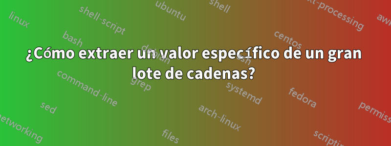 ¿Cómo extraer un valor específico de un gran lote de cadenas?