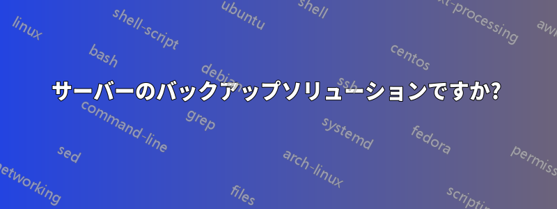 サーバーのバックアップソリューションですか?