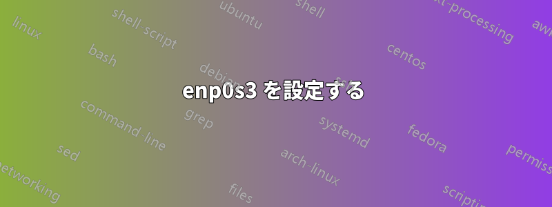 enp0s3 を設定する