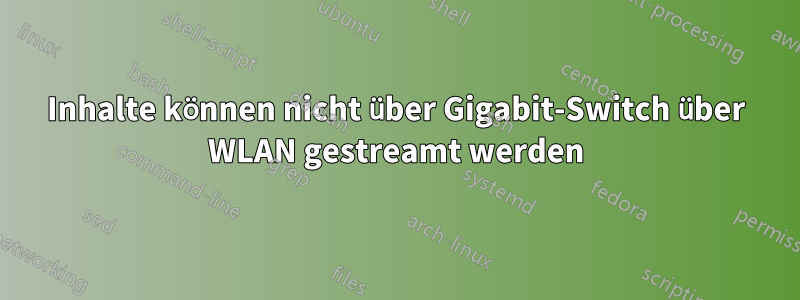 Inhalte können nicht über Gigabit-Switch über WLAN gestreamt werden