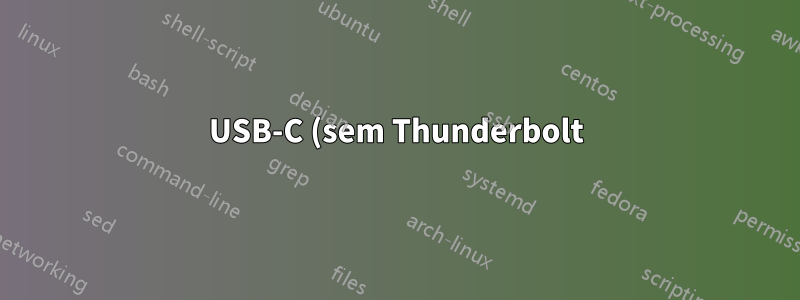 USB-C (sem Thunderbolt) ---> HDMI/DisplayPort - Segundo monitor externo