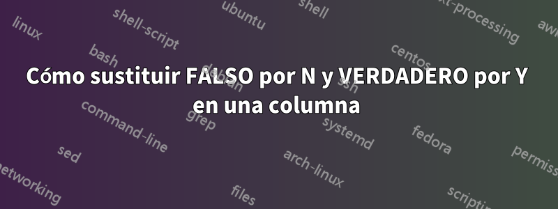 Cómo sustituir FALSO por N y VERDADERO por Y en una columna