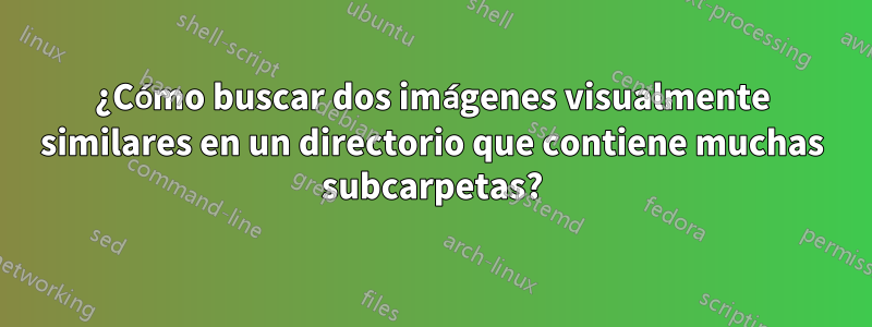 ¿Cómo buscar dos imágenes visualmente similares en un directorio que contiene muchas subcarpetas?