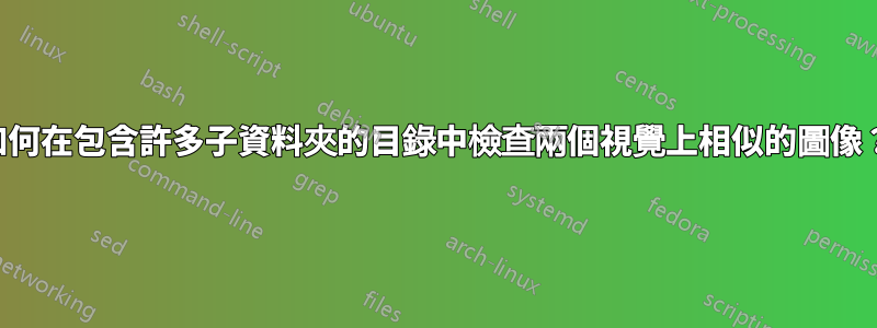 如何在包含許多子資料夾的目錄中檢查兩個視覺上相似的圖像？