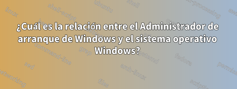 ¿Cuál es la relación entre el Administrador de arranque de Windows y el sistema operativo Windows?