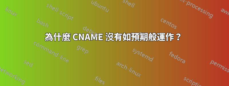 為什麼 CNAME 沒有如預期般運作？