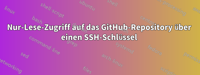 Nur-Lese-Zugriff auf das GitHub-Repository über einen SSH-Schlüssel