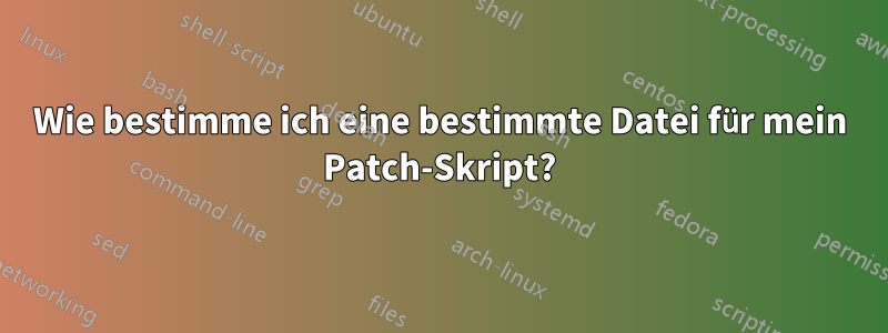 Wie bestimme ich eine bestimmte Datei für mein Patch-Skript?