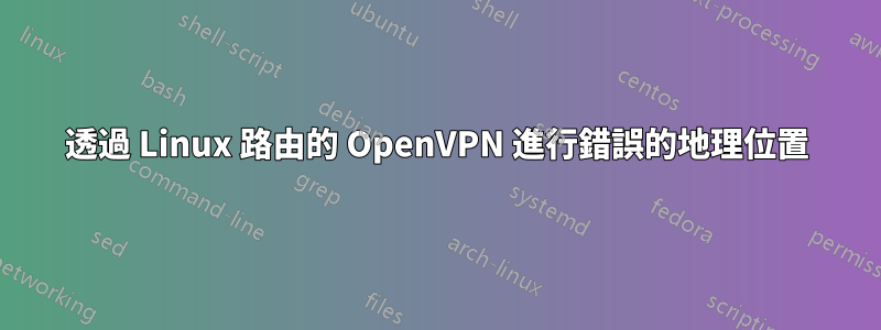 透過 Linux 路由的 OpenVPN 進行錯誤的地理位置