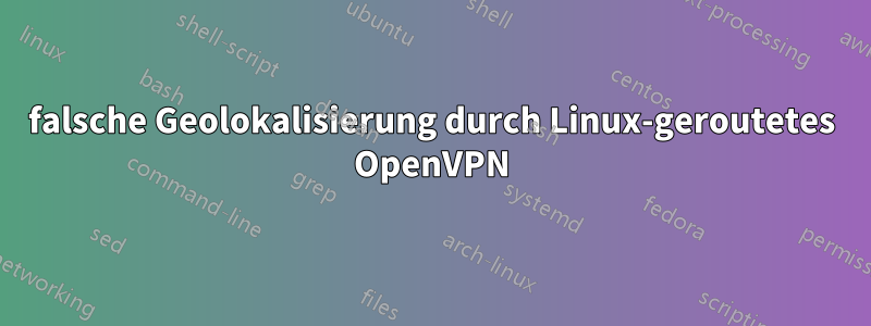 falsche Geolokalisierung durch Linux-geroutetes OpenVPN