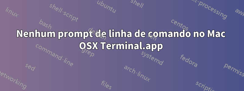 Nenhum prompt de linha de comando no Mac OSX Terminal.app