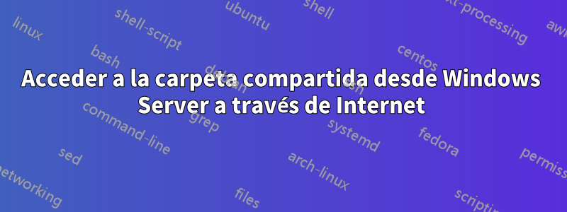 Acceder a la carpeta compartida desde Windows Server a través de Internet