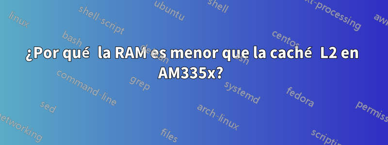 ¿Por qué la RAM es menor que la caché L2 en AM335x? 