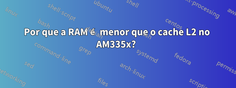 Por que a RAM é menor que o cache L2 no AM335x? 