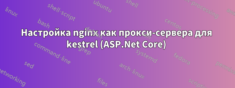 Настройка nginx как прокси-сервера для kestrel (ASP.Net Core)