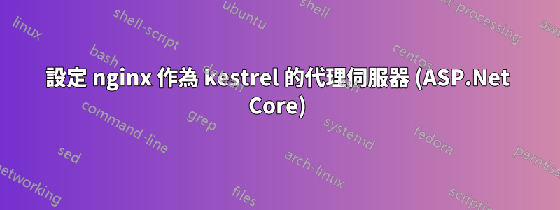 設定 nginx 作為 kestrel 的代理伺服器 (ASP.Net Core)