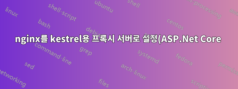 nginx를 kestrel용 프록시 서버로 설정(ASP.Net Core)