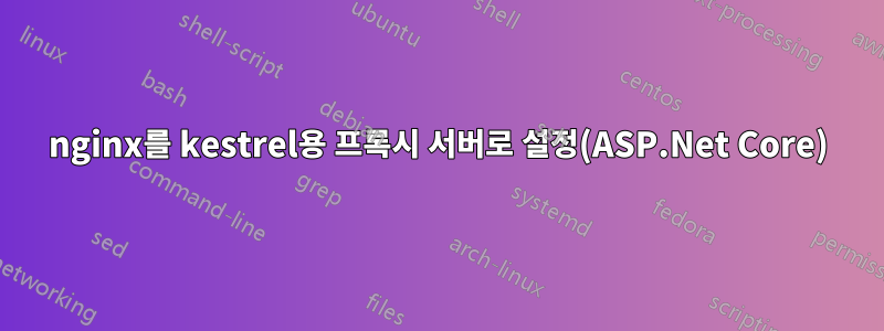 nginx를 kestrel용 프록시 서버로 설정(ASP.Net Core)