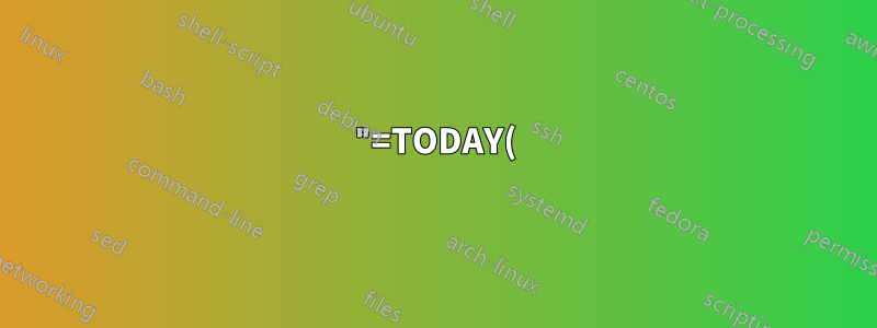 "=TODAY()" 관련 Excel 문제 및 다른 값을 사용하여 다른 셀에 추가