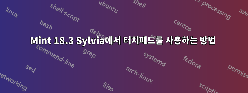 Mint 18.3 Sylvia에서 터치패드를 사용하는 방법