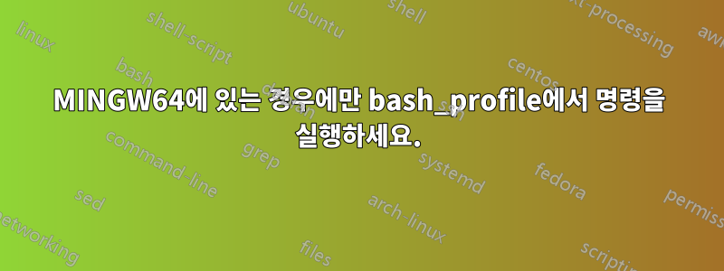 MINGW64에 있는 경우에만 bash_profile에서 명령을 실행하세요.