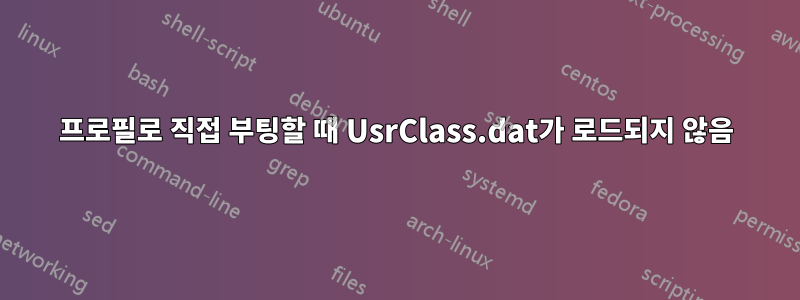 프로필로 직접 부팅할 때 UsrClass.dat가 로드되지 않음