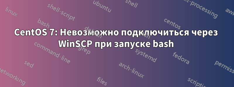 CentOS 7: Невозможно подключиться через WinSCP при запуске bash