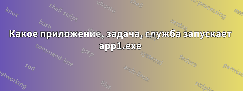 Какое приложение, задача, служба запускает app1.exe