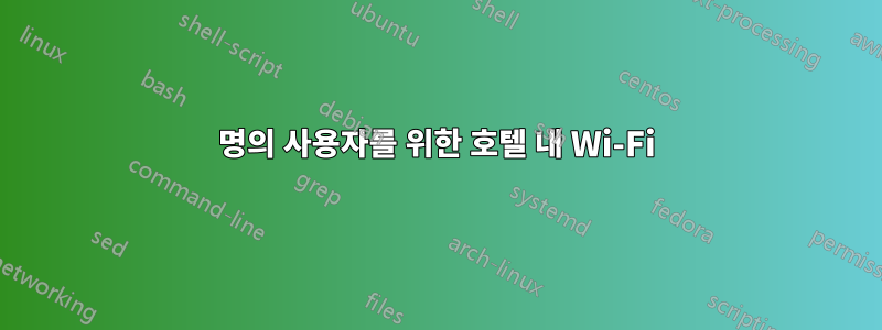 150명의 사용자를 위한 호텔 내 Wi-Fi