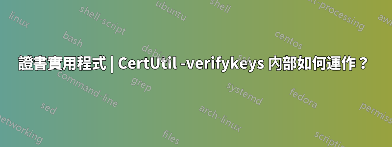 證書實用程式 | CertUtil -verifykeys 內部如何運作？