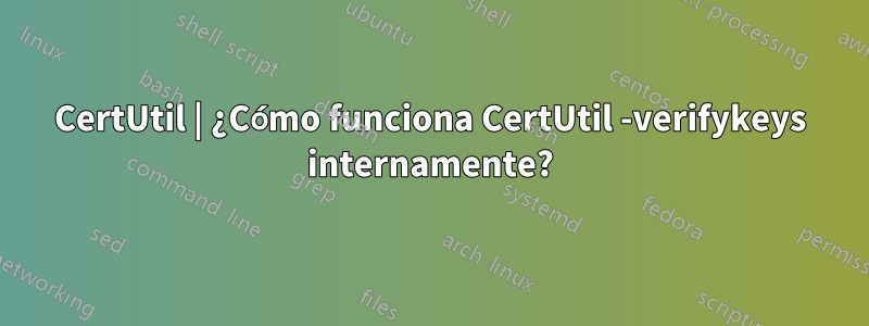 CertUtil | ¿Cómo funciona CertUtil -verifykeys internamente?