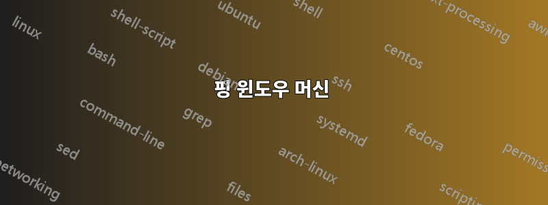 핑 윈도우 머신