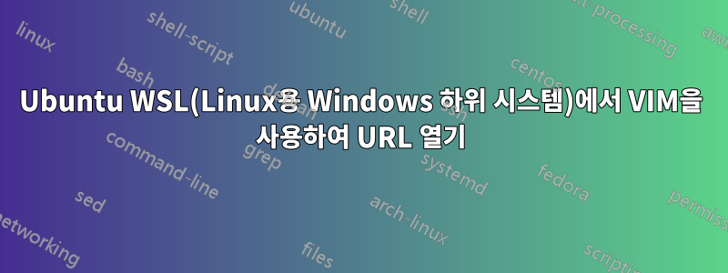 Ubuntu WSL(Linux용 Windows 하위 시스템)에서 VIM을 사용하여 URL 열기