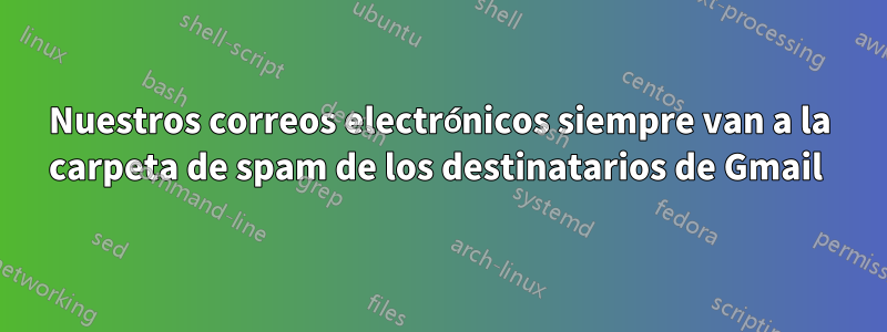 Nuestros correos electrónicos siempre van a la carpeta de spam de los destinatarios de Gmail 