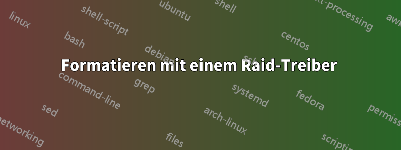 Formatieren mit einem Raid-Treiber