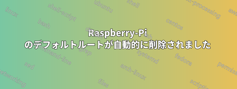 Raspberry-Pi のデフォルトルートが自動的に削除されました