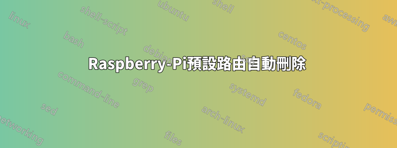 Raspberry-Pi預設路由自動刪除