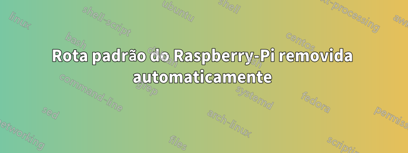 Rota padrão do Raspberry-Pi removida automaticamente