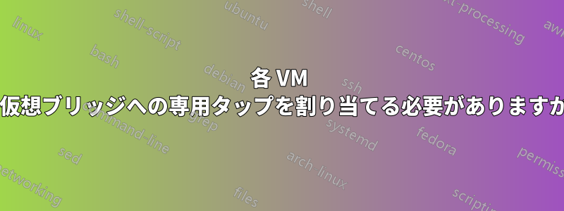 各 VM に仮想ブリッジへの専用タップを割り当てる必要がありますか?