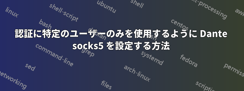 認証に特定のユーザーのみを使用するように Dante socks5 を設定する方法