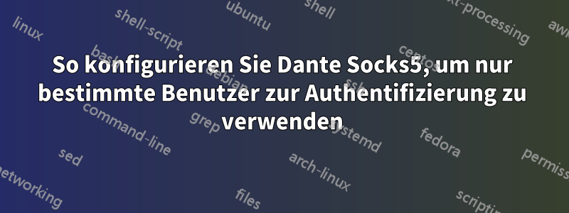 So konfigurieren Sie Dante Socks5, um nur bestimmte Benutzer zur Authentifizierung zu verwenden