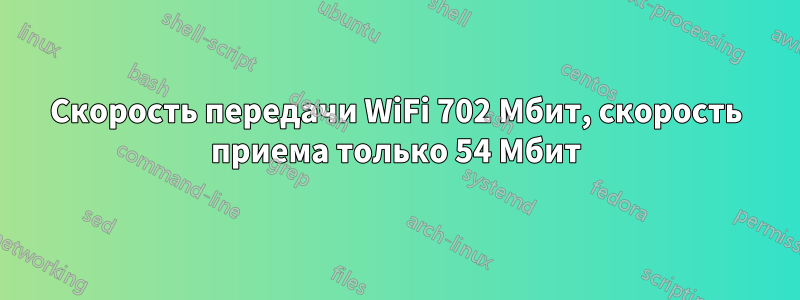 Скорость передачи WiFi 702 Мбит, скорость приема только 54 Мбит