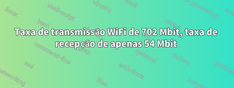 Taxa de transmissão WiFi de 702 Mbit, taxa de recepção de apenas 54 Mbit